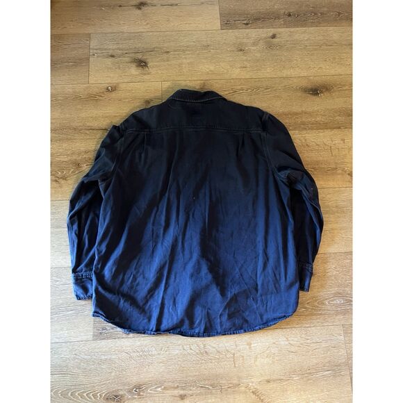 Carhartt Mens Blue Flame Resistant Pearl Snap Long Sleeve Shirt Size 2XL 101572 - Picture 2 of 3